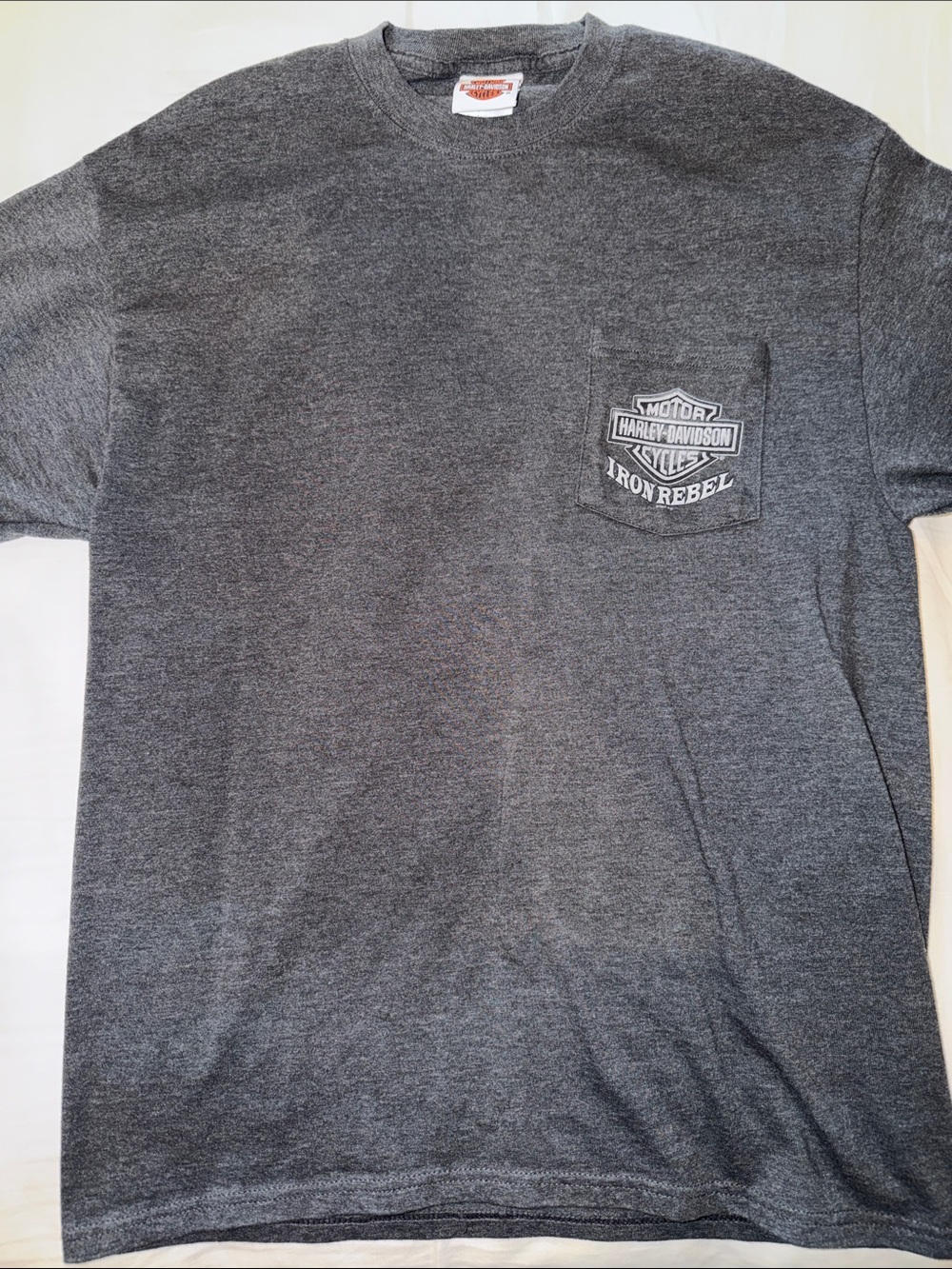 Harley-Davidson Men's Iron Rebel Pocket Tee - Heather Charcoal Gray
